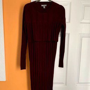 ASOS DESIGN Maternity Nursing knit ribbed dress